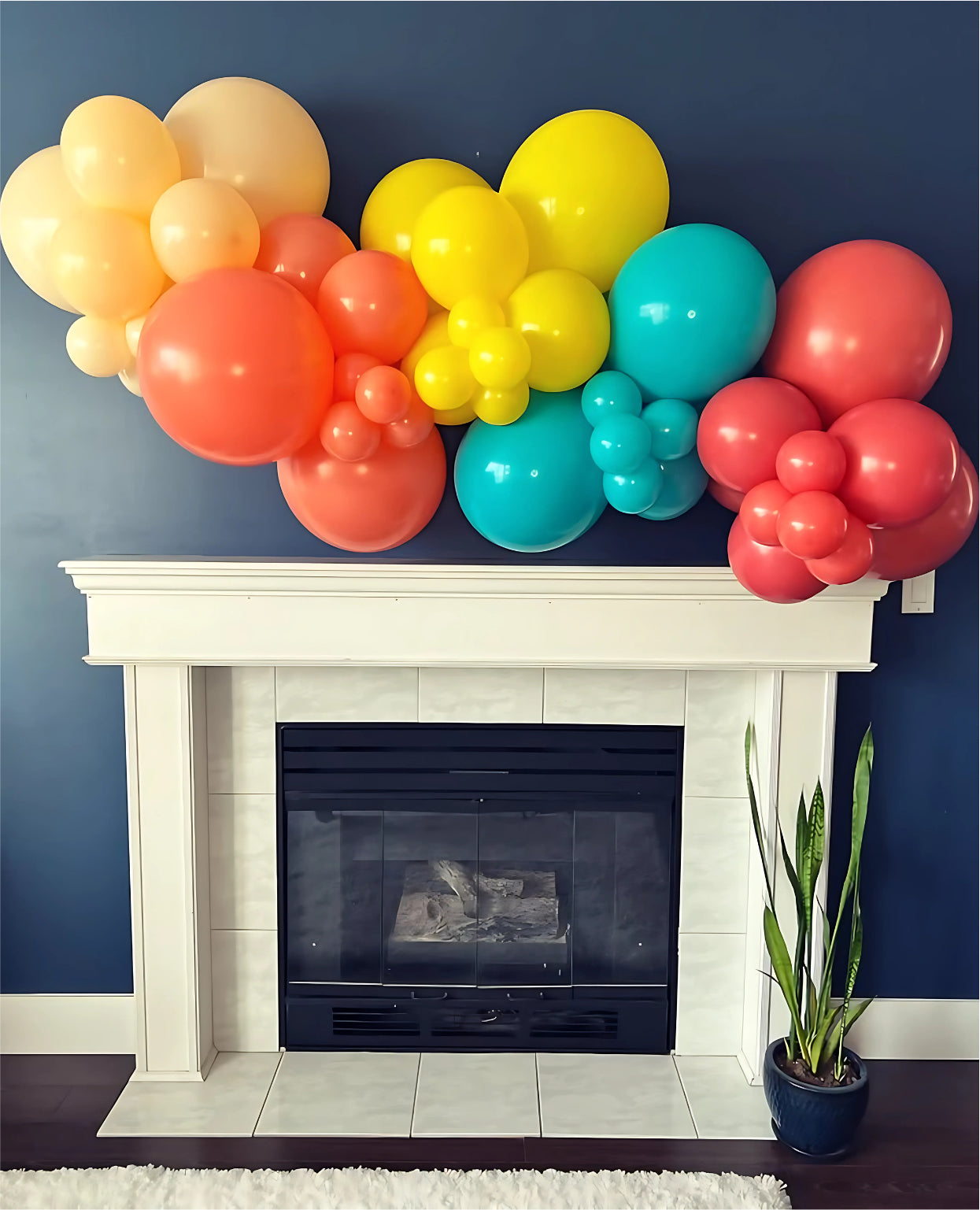 colorful pre-assembled balloon arch MA CT
