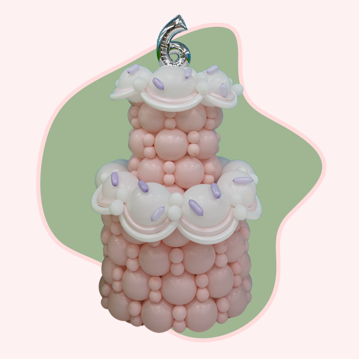 custom balloon cake party prop