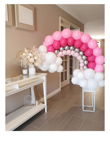 rainbow balloon photo backdrop RI