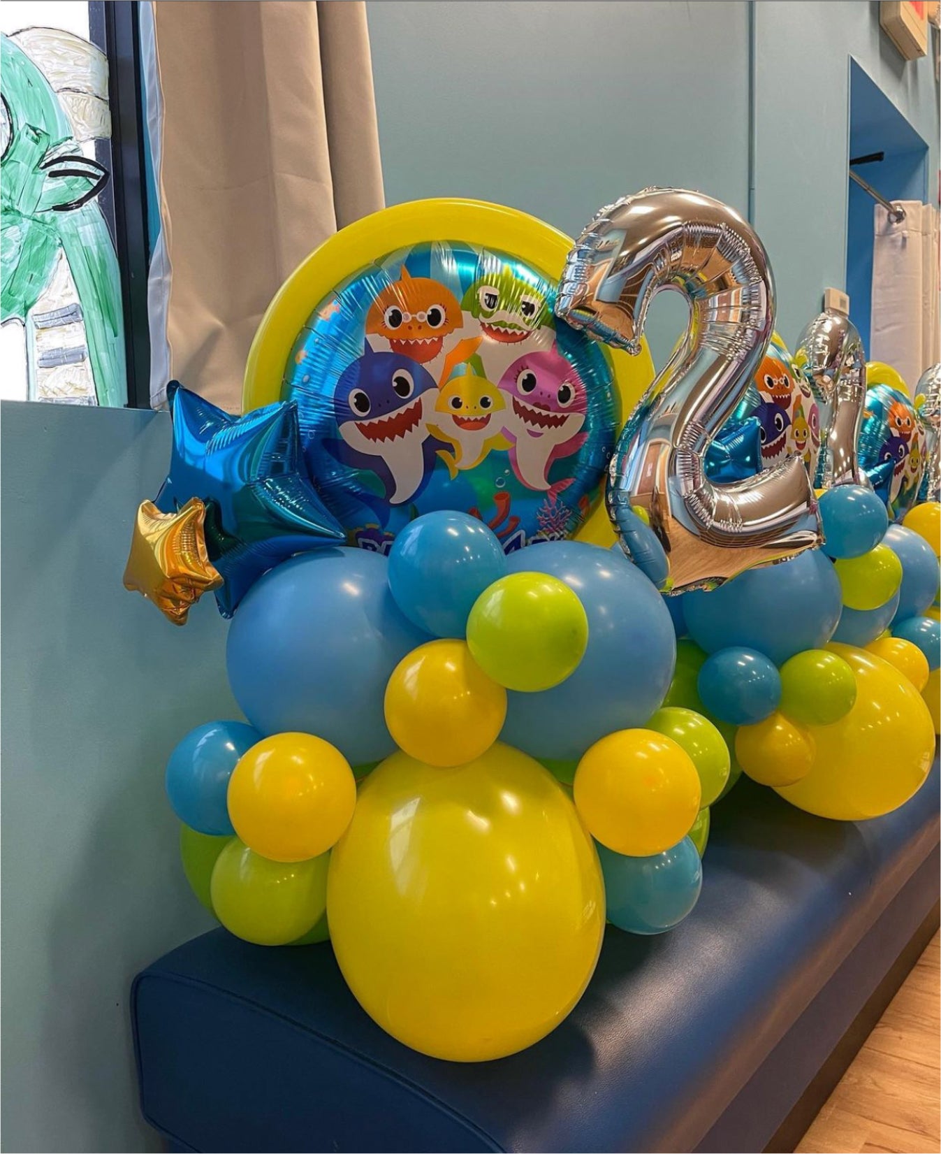 mini number balloon display for highchair