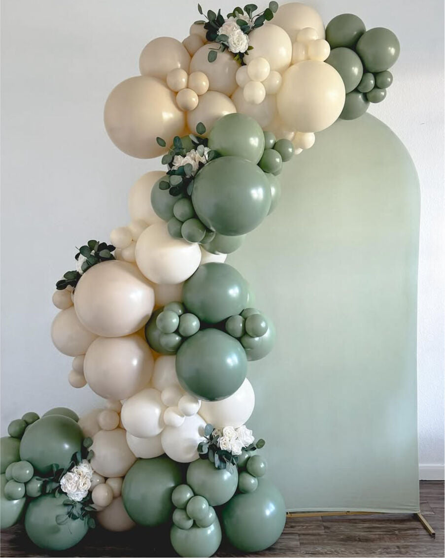 Single Panel Arch Backdrop with Balloon Garland