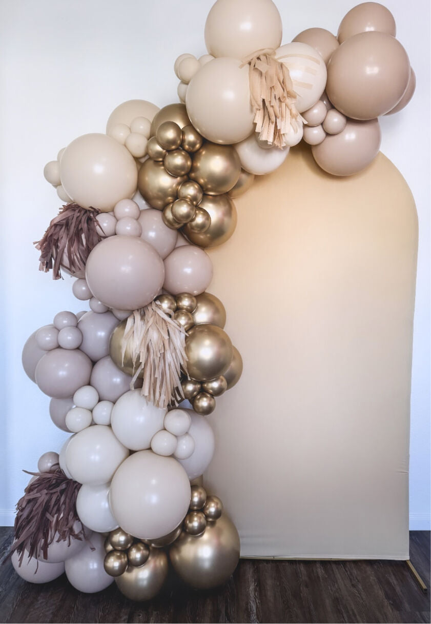 Single Panel Arch Backdrop with Balloon Garland