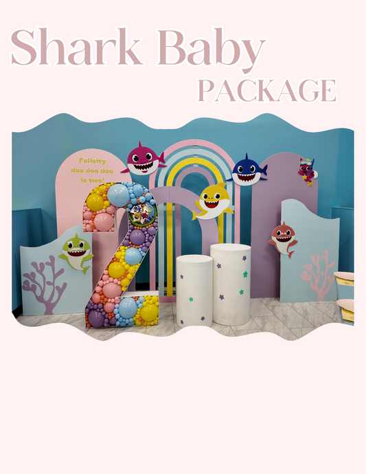 baby shark birthday party setup in Rhode Island